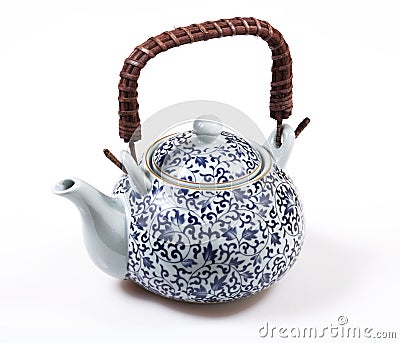 Isolated chinese teapot Stock Photo