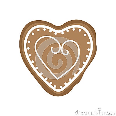 Isolated christmas gingerbread icon Vector Illustration