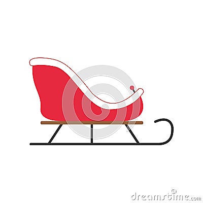 Isolated christmas sledge icon Vector Vector Illustration