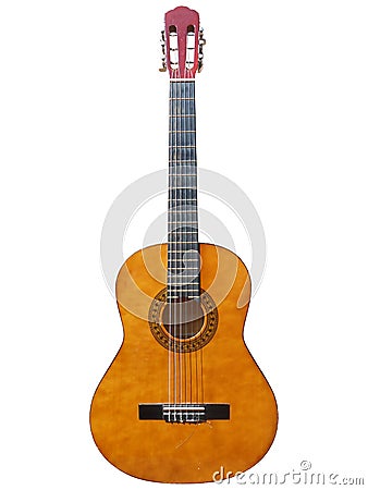 guitar on white Stock Photo