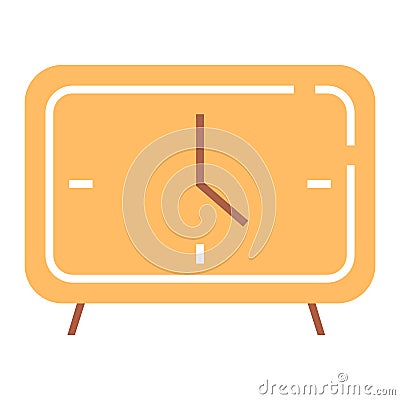 Isolated clock yellow Vector Illustration