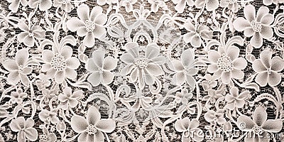 Isolated close-up of intricate lace fabric , concept of Delicate patterns Stock Photo