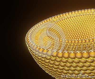 isolated close up yellow glass liposome Stock Photo