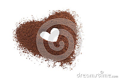 Isolated Coffee granules Stock Photo