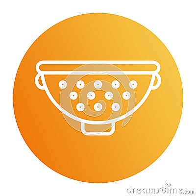 Isolated colander block style icon vector design Vector Illustration