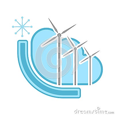 Isolated cold windy weather icon Vector Illustration