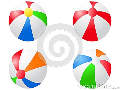 Color beach balls icon Vector Illustration