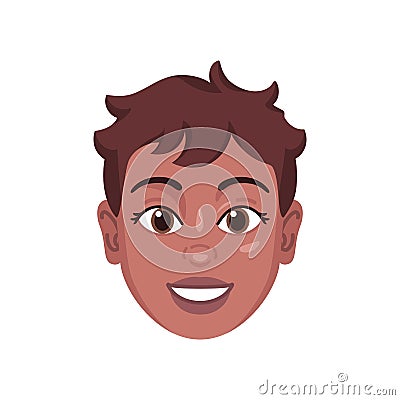 Isolated colored avatar of an afroamerican girl Vector Illustration