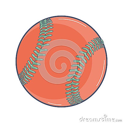 Isolated colored baseball ball toy icon flat design Vector Vector Illustration