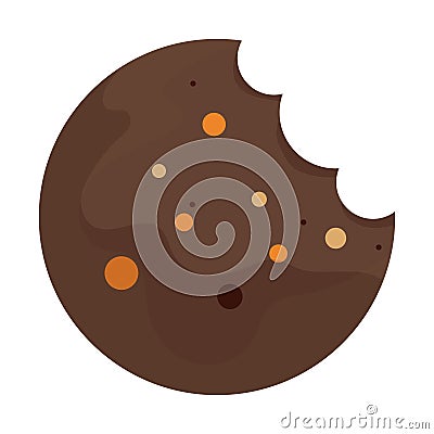 Isolated colored chocolate cookie sketch icon Vector Vector Illustration