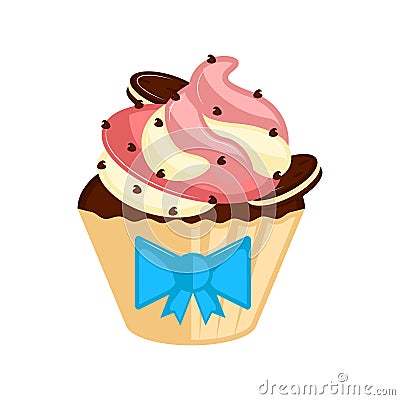 Isolated colored cupcake icon Vector Illustration