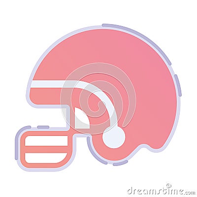 Isolated colored football helmet icon Vector Vector Illustration