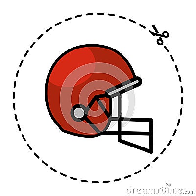 Isolated colored football helmet sport icon Vector Vector Illustration