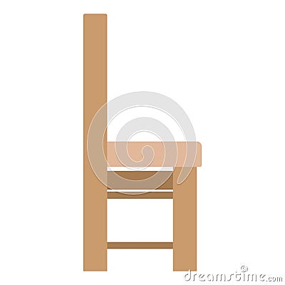 Isolated colored outdoor wooden chair icon Vector Vector Illustration