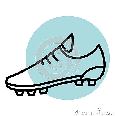 Isolated colored soccer shoe sport icon Vector Vector Illustration