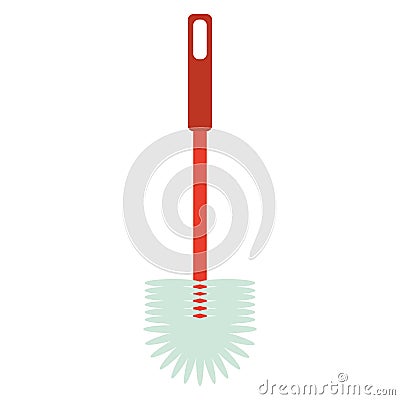 Isolated colored toilet brush cleaning icon Vector Vector Illustration