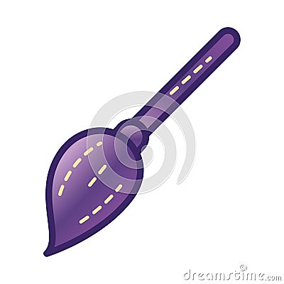 Isolated colored wooden witch broom icon Vector Vector Illustration