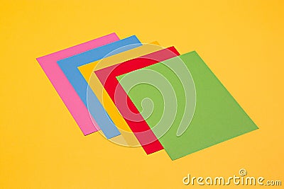 Isolated of colorful paper in rainbow color Stock Photo