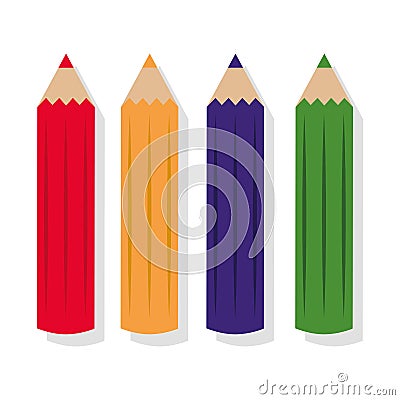 Isolated colors supplies school vector illustration Vector Illustration