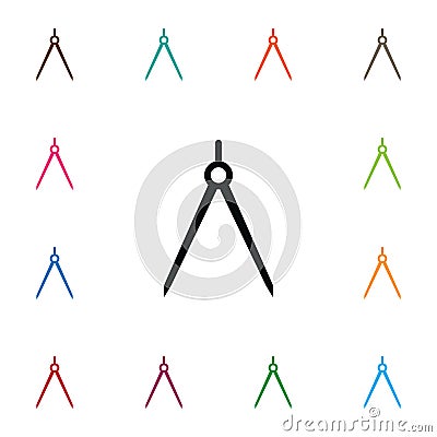 Isolated Compass Icon. Measurement Dividers Vector Element Can Be Used For Compass, Measurement, Dividers Design Concept Vector Illustration