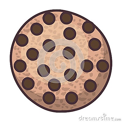 Isolated coockie of bakery design Cartoon Illustration