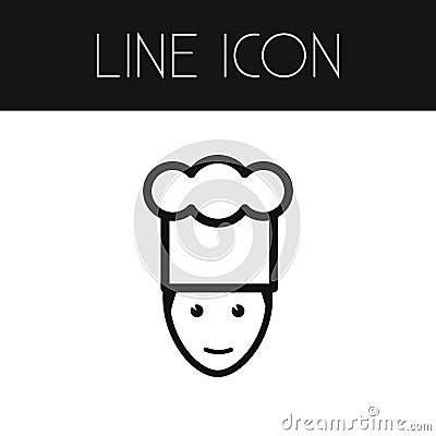 Isolated Cook Outline. Chef Vector Element Can Be Used For Chef, Cook, Gastronomy Design Concept. Vector Illustration