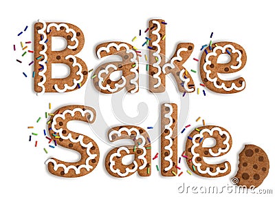 Isolated Cookie Art Bake Sale Graphic Stock Photo