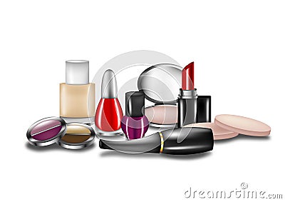 Isolated Cosmetics Vector Illustration