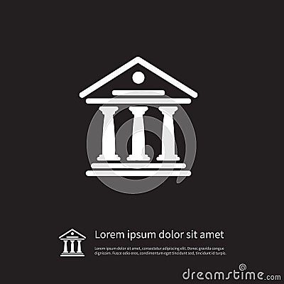 Isolated Courthouse Icon. Theater Vector Element Can Be Used For Academy, Courthouse, Theater Design Concept. Vector Illustration