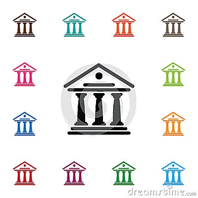 Isolated Courthouse Icon. Vector Illustration