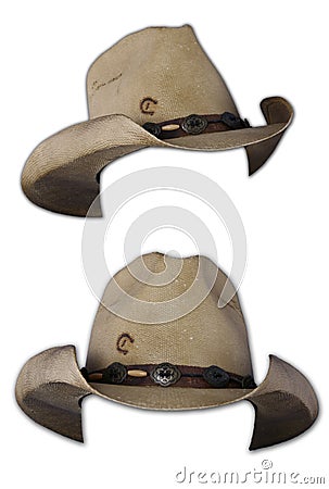 Isolated Cowboy Hats Stock Photo