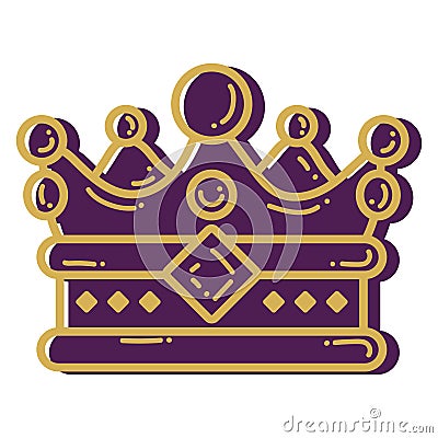 Isolated crown icon Royalty icon Vector Vector Illustration