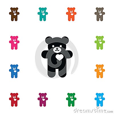 Isolated Cuddly Icon. Bear Vector Element Can Be Used For Plush, Cuddly, Stuffed Design Concept. Vector Illustration