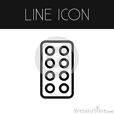 Isolated Cure Outline. Physic Vector Element Can Be Used For Pill, Pellet, Cure Design Concept. Vector Illustration