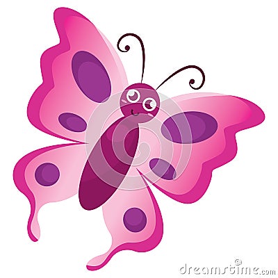 Isolated cute butterfly Vector Illustration