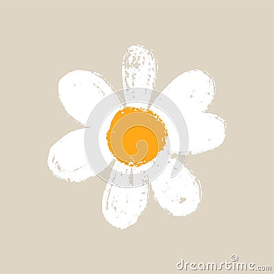 Isolated cute daisy flower Vector Illustration