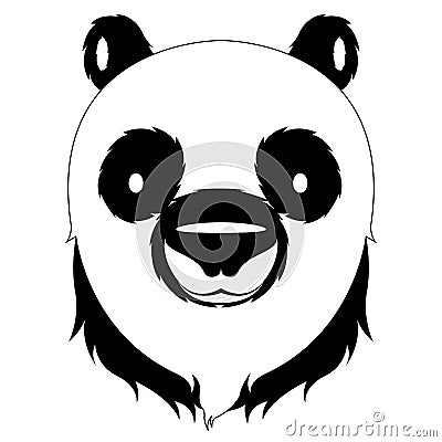 Isolated cute panda avatar Vector Illustration