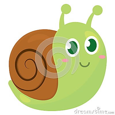 Isolated cute snail cartoon Vector Illustration