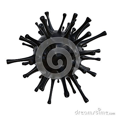 Isolated 3D Illustration Virus COVID-19. Coronavirus Pandemic Abstract Background Stock Photo