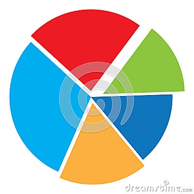 Isolated data pie Vector Illustration