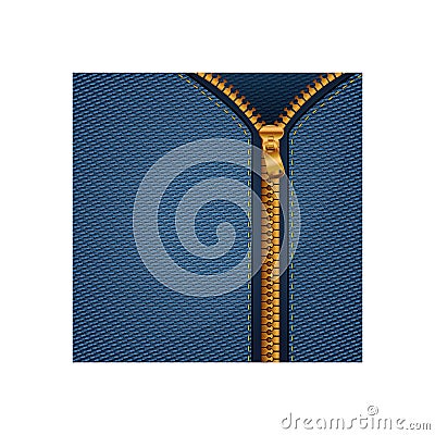 Isolated denim with zipper design Vector Illustration