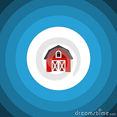 Isolated Depot Flat Icon. Vector Illustration