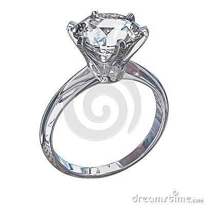 Isolated Diamond Ring Illustration Stock Photo