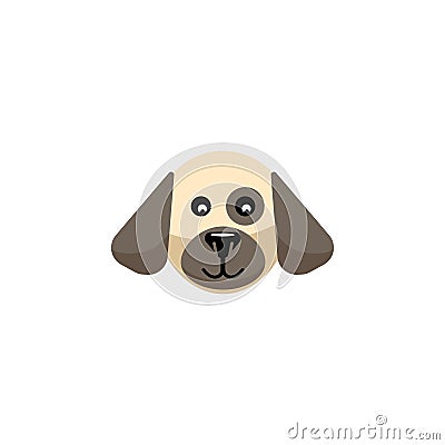 Isolated Dog Flat Icon. Puppy Vector Element Can Be Used For Dog, Puppy, Hound Design Concept. Vector Illustration