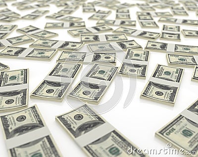 Isolated dollars Stock Photo