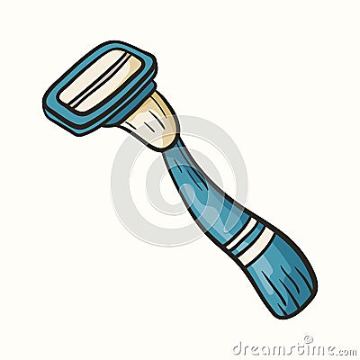 Isolated doodle illustration of a disposable razor or shaving stick Vector Illustration