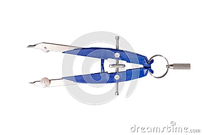 Isolated drafting compass Stock Photo