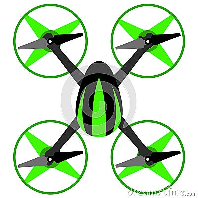 Isolated drone toy Vector Illustration