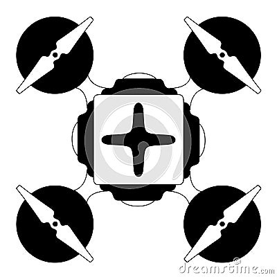 Isolated drone toy Vector Illustration