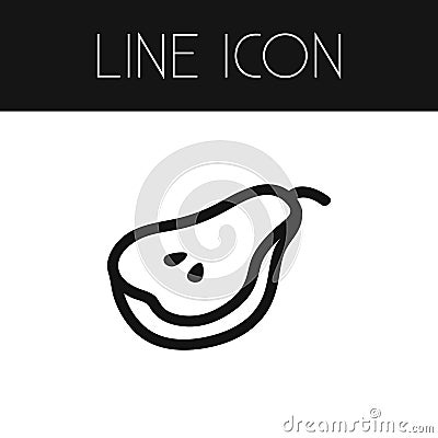 Isolated Duchess Outline. Healthy Vector Element Can Be Used For Diet, Duchess, Pear Design Concept. Vector Illustration